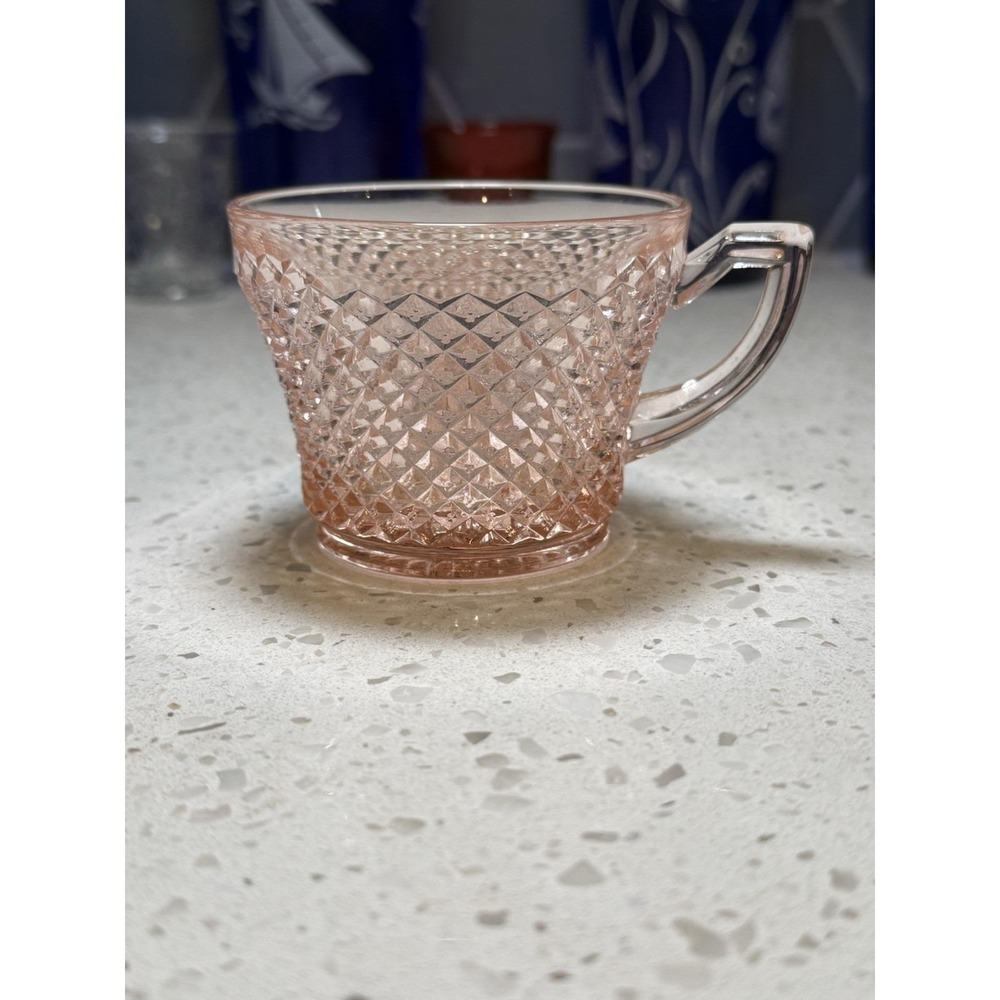 Westmoreland English Hobnail Pink Tea Cup Depression Glass